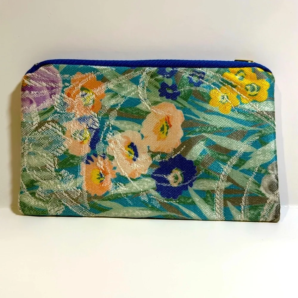 Vintage Siris Floral Tapestry 3 Piece Set Cosmetic Travel Bag Vanity Organizer